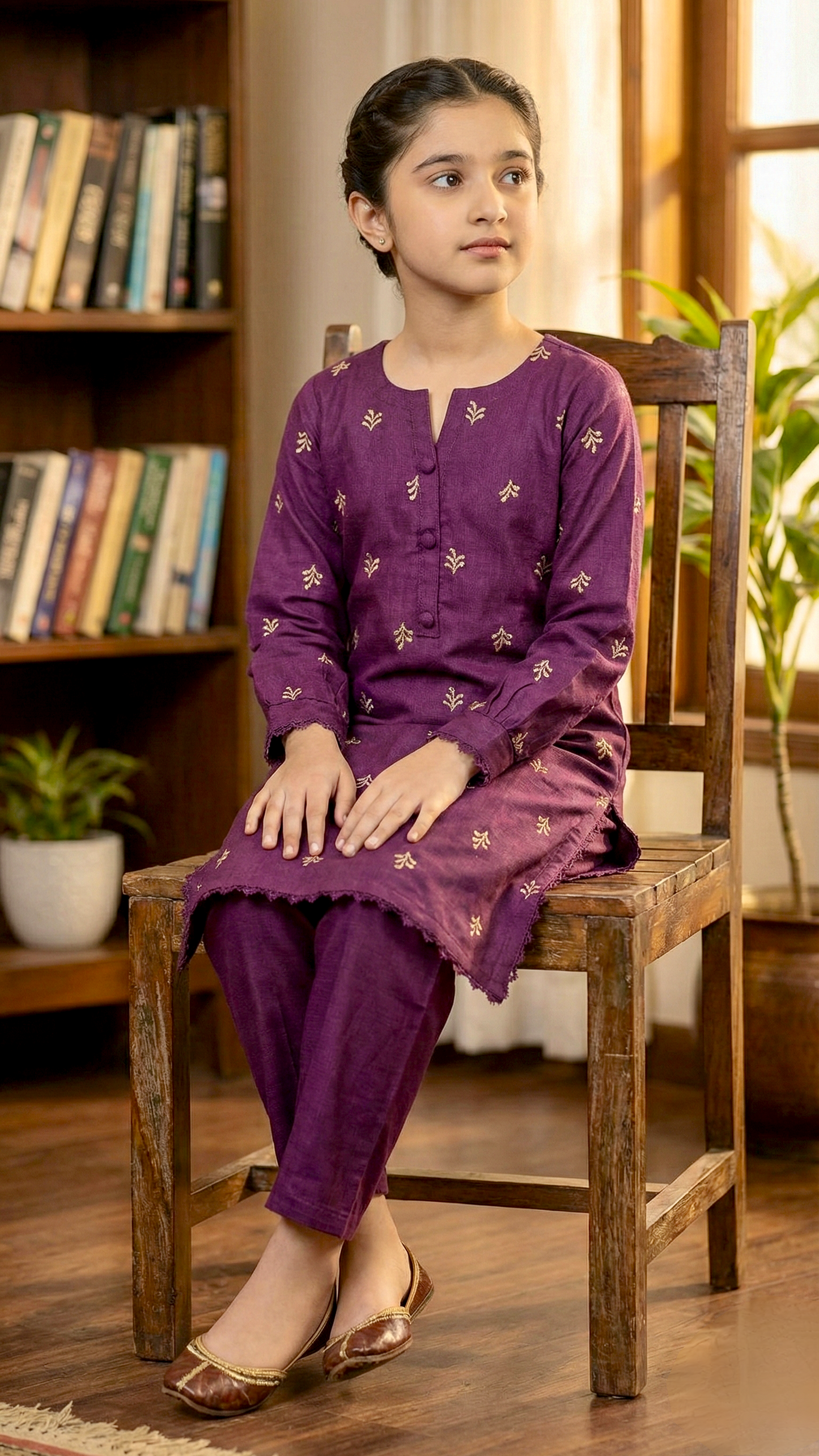 2 Piece Khaddar Embroidery Suit.