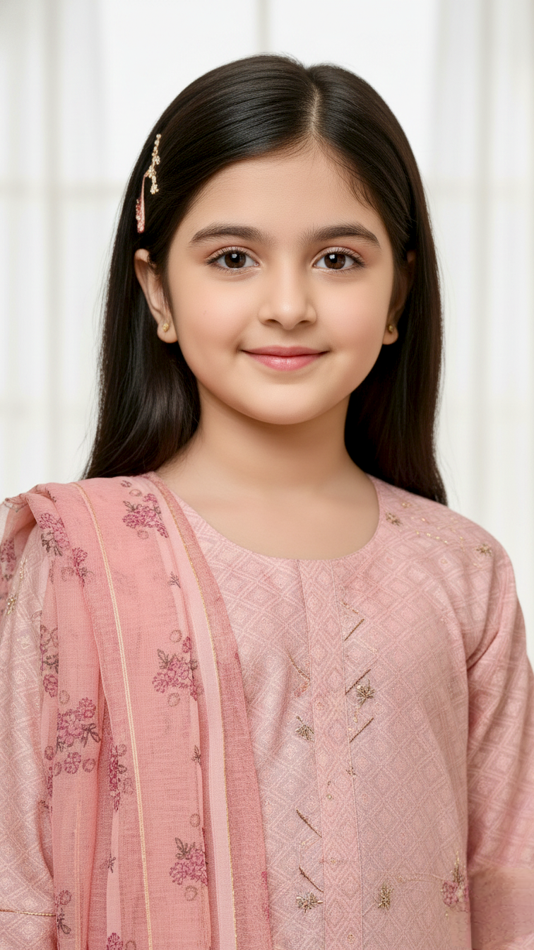 3 Piece Winter Cotton Jacquard Suit.