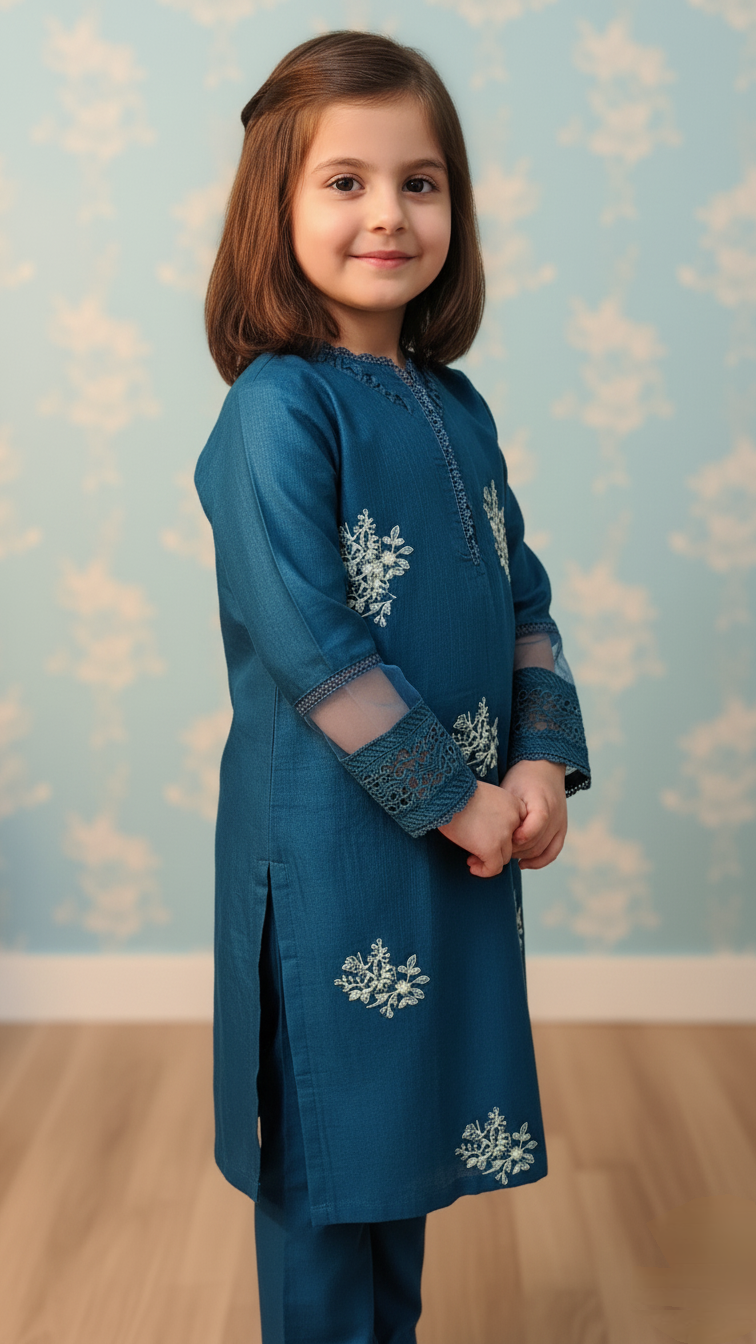 2 Piece Winter Khaddar Embroidery Suit.