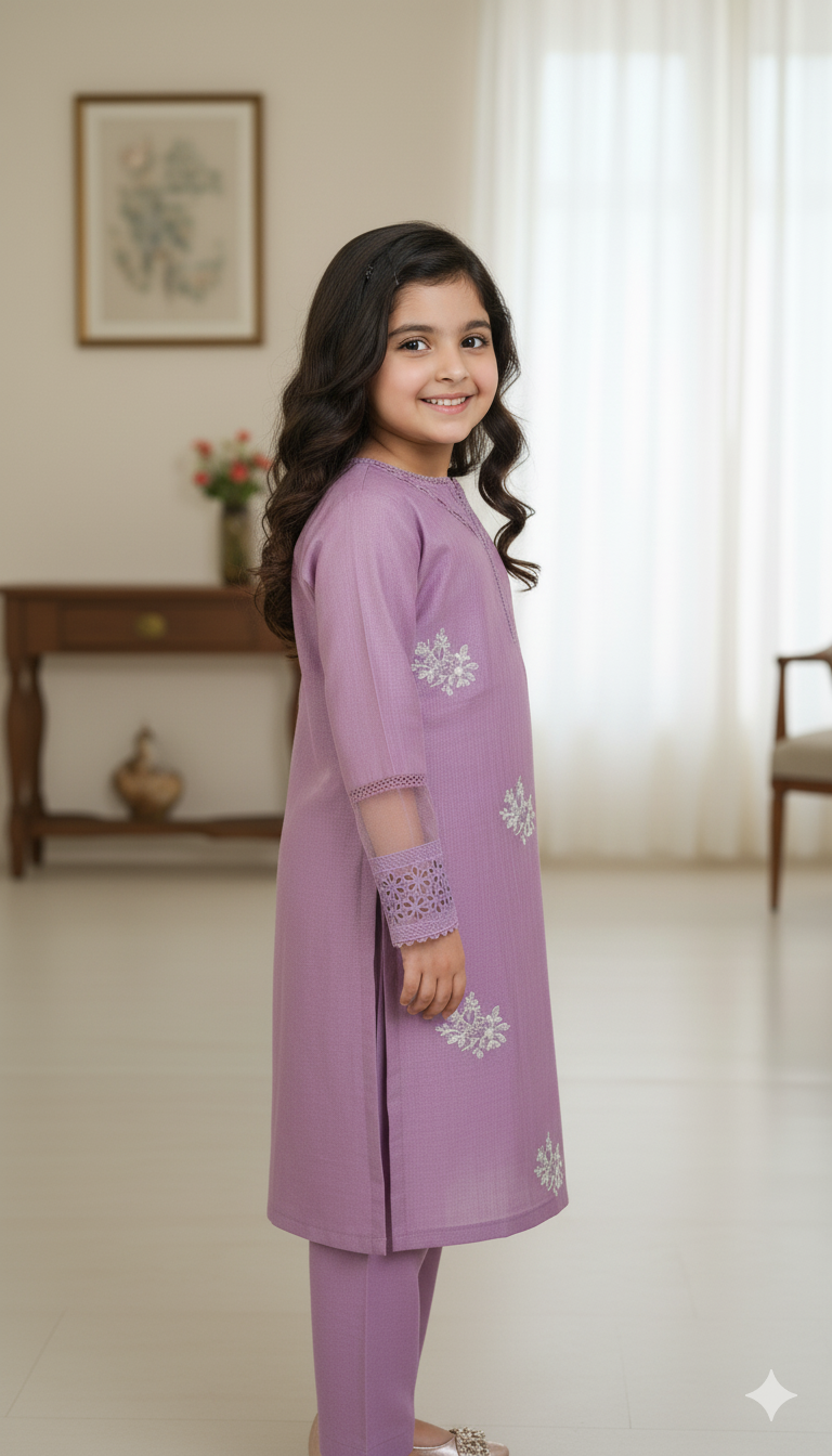 2 Piece Winter Khaddar Embroidery Suit.