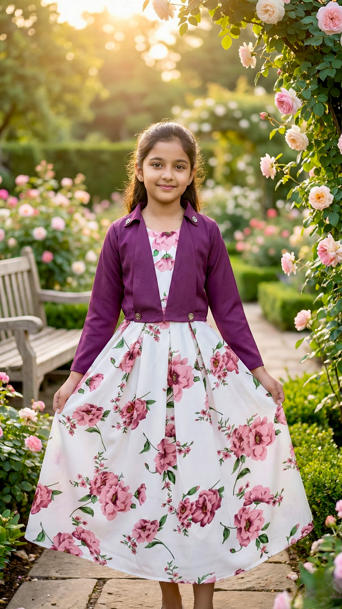 Long Frock Western With Koti.