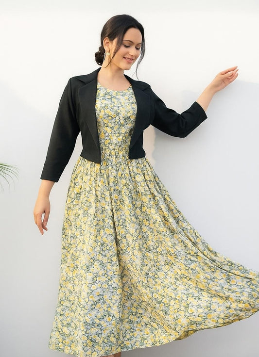 Western Long Frock With Koti.