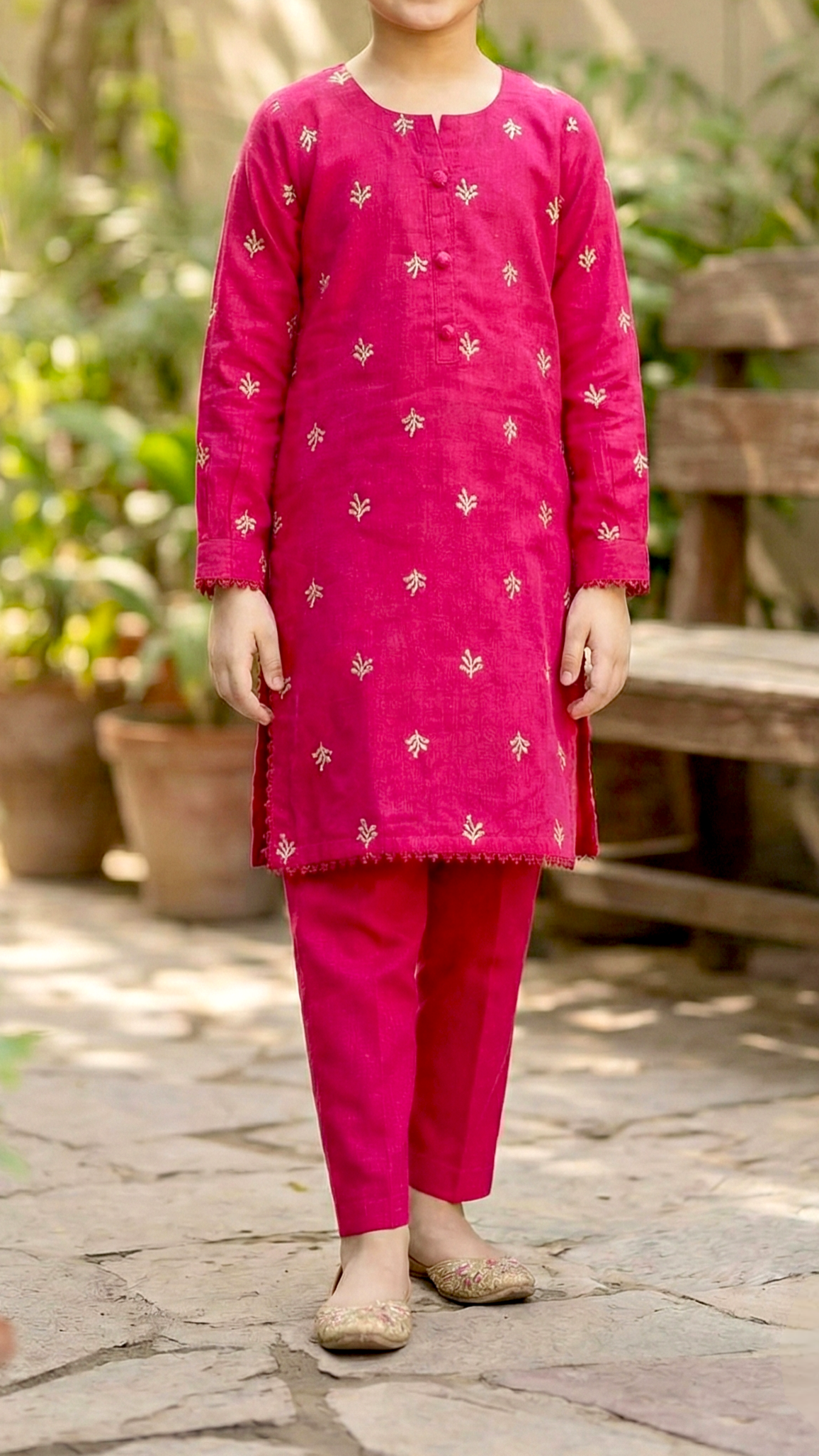 2 Piece Khaddar Embroidery Suit.