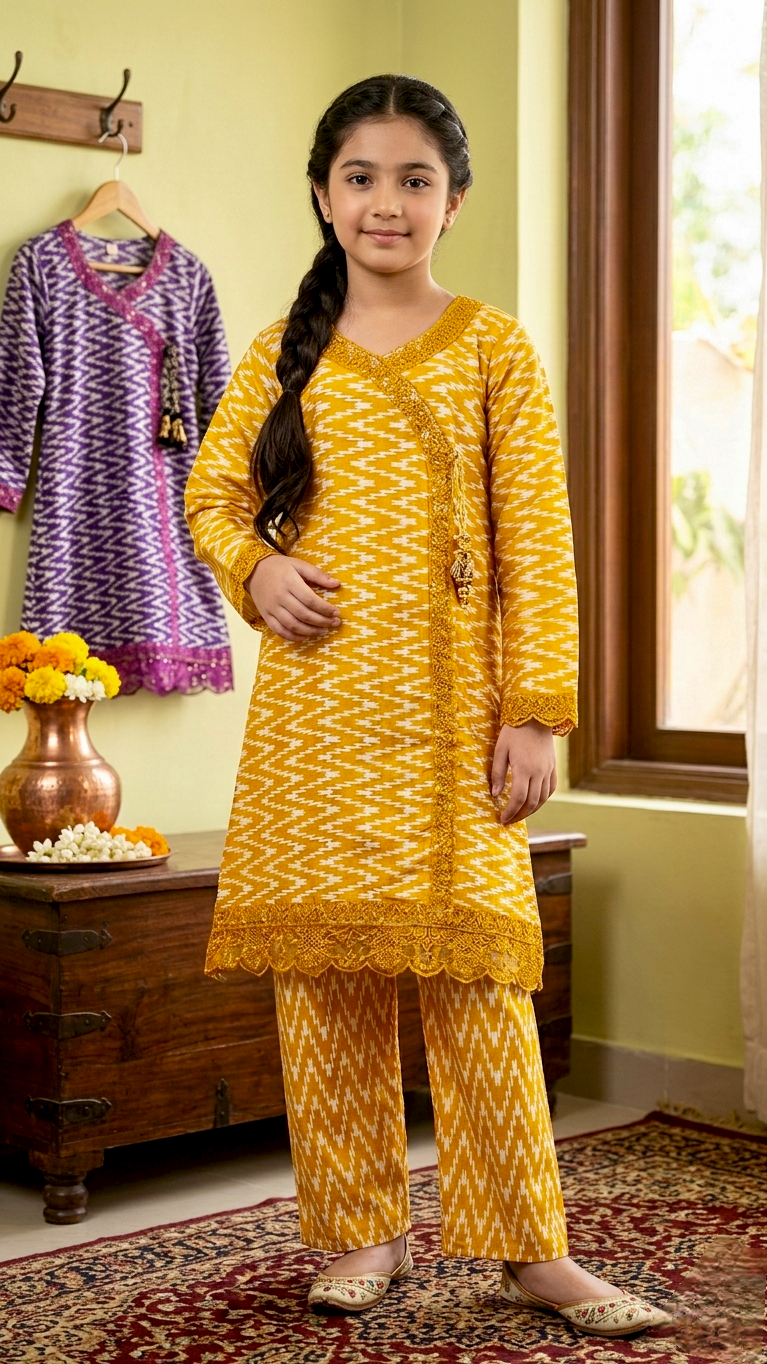 "EID BASICS" 2 Piece Bana Dora A line style Suits.