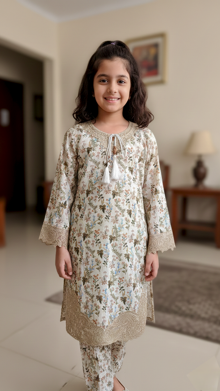 "EID BASICS" Swiss embroidery 2 Piece Suit