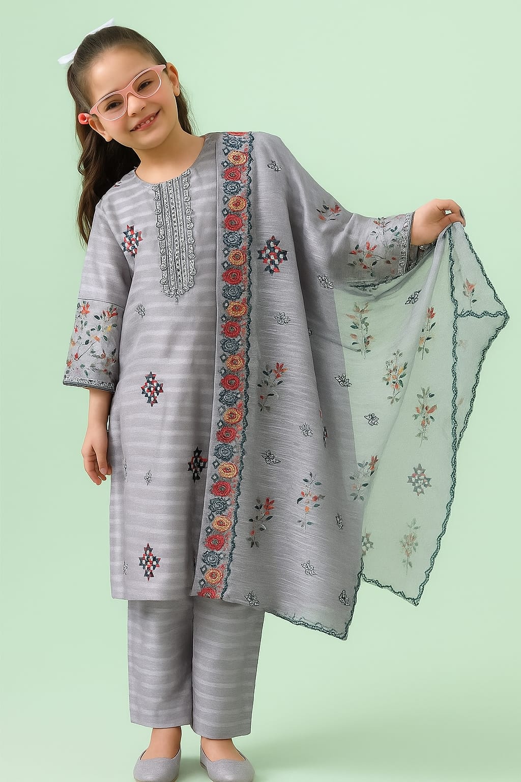 3 Piece Pret Embroidery Suits.