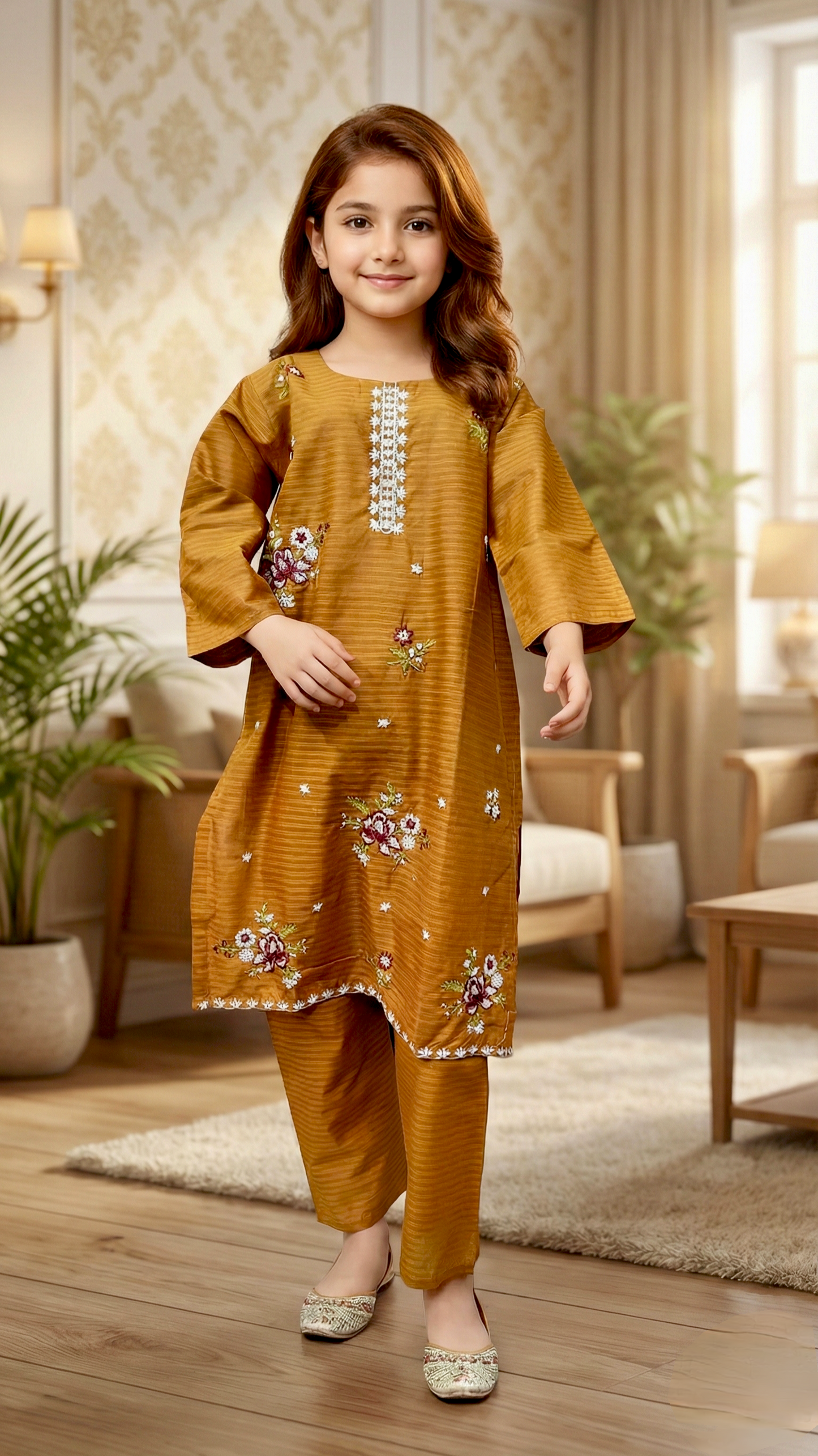 3 Piece Cotton Embroidery Suits.