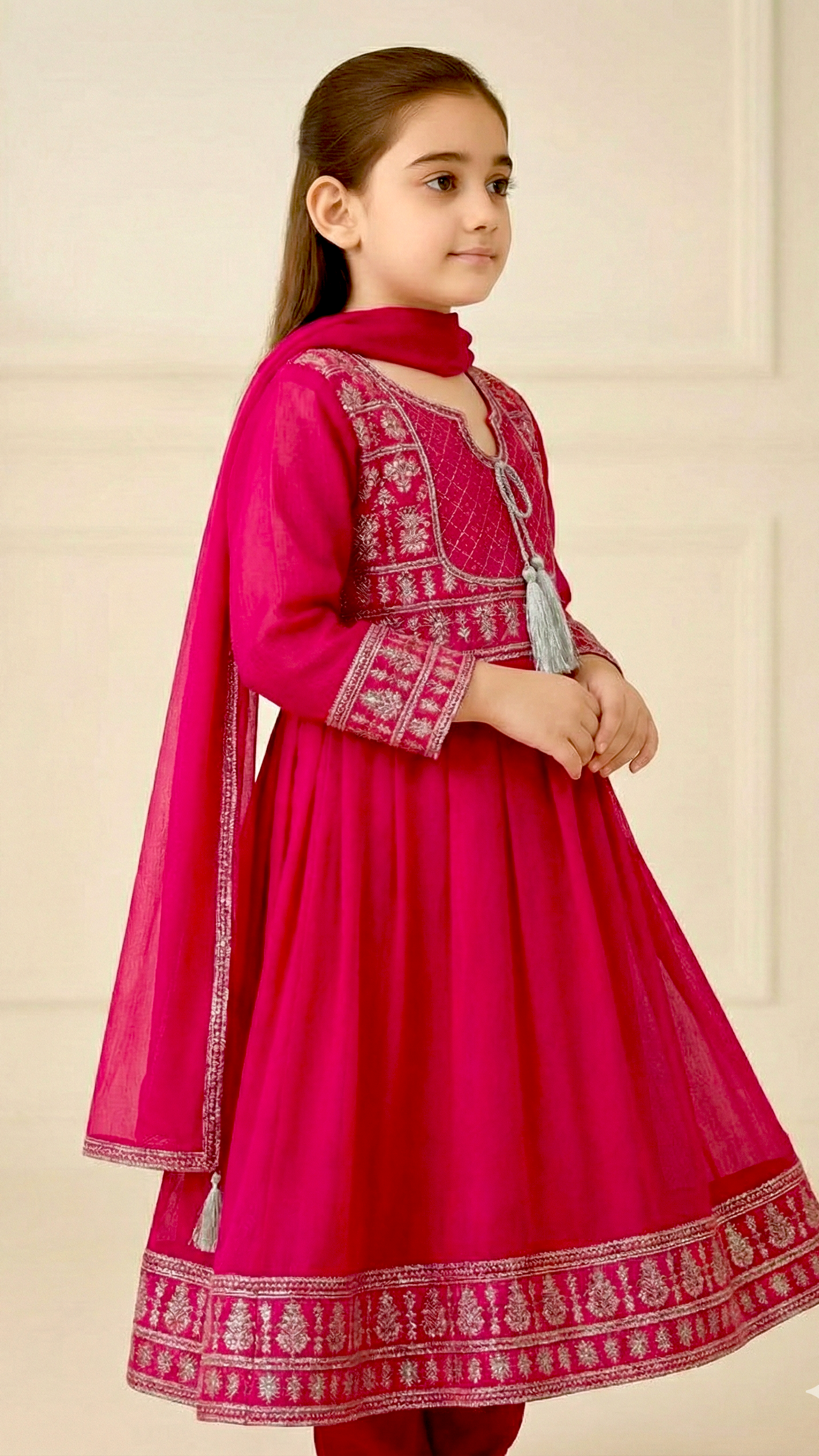 3 Piece Chiffon Embroidery Festive Collection Suit.