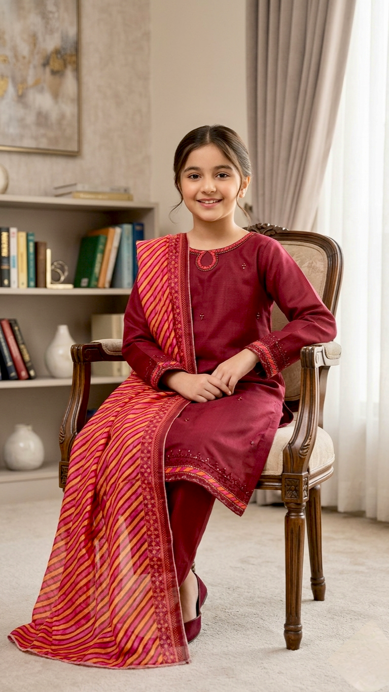 3 Piece Festive Luxury Summer Embroidery cotton Lawn Suits.