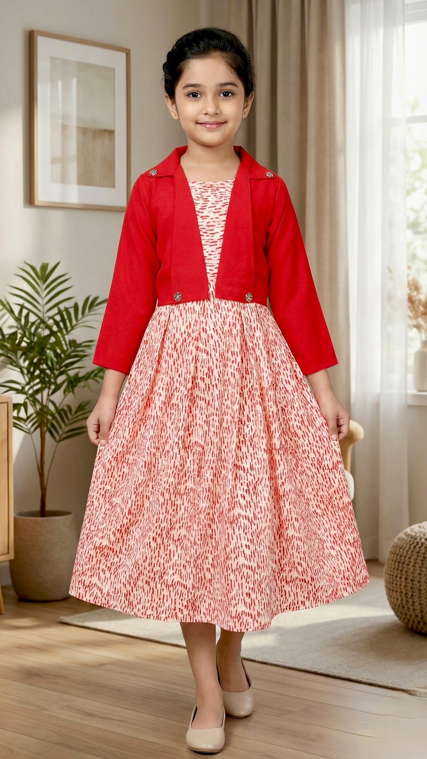 Western Long Frock With Koti