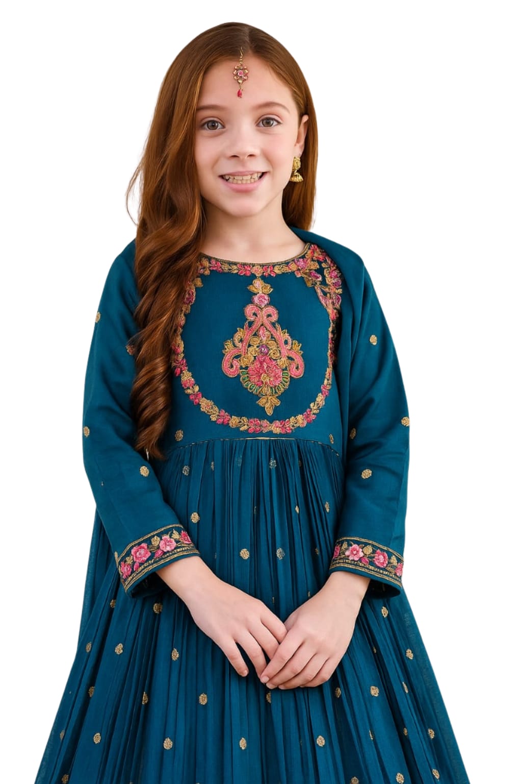 3 Piece Chiffon Embroidery Suit.