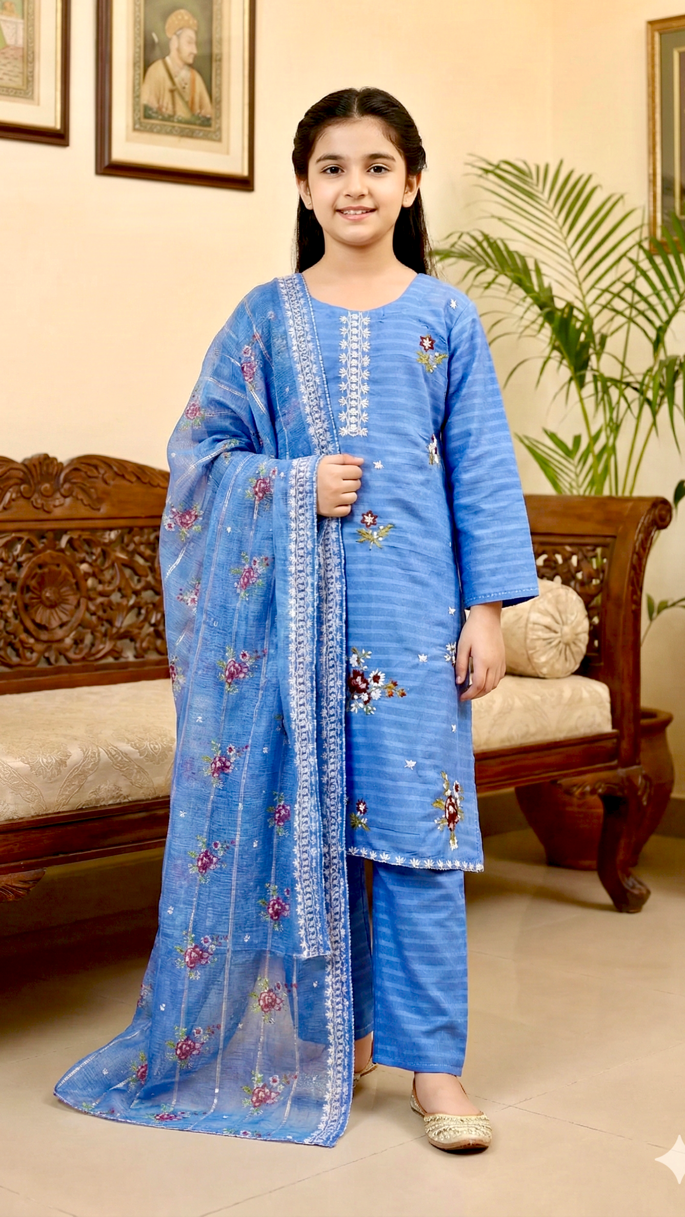 3 Piece Cotton Embroidery Suits.