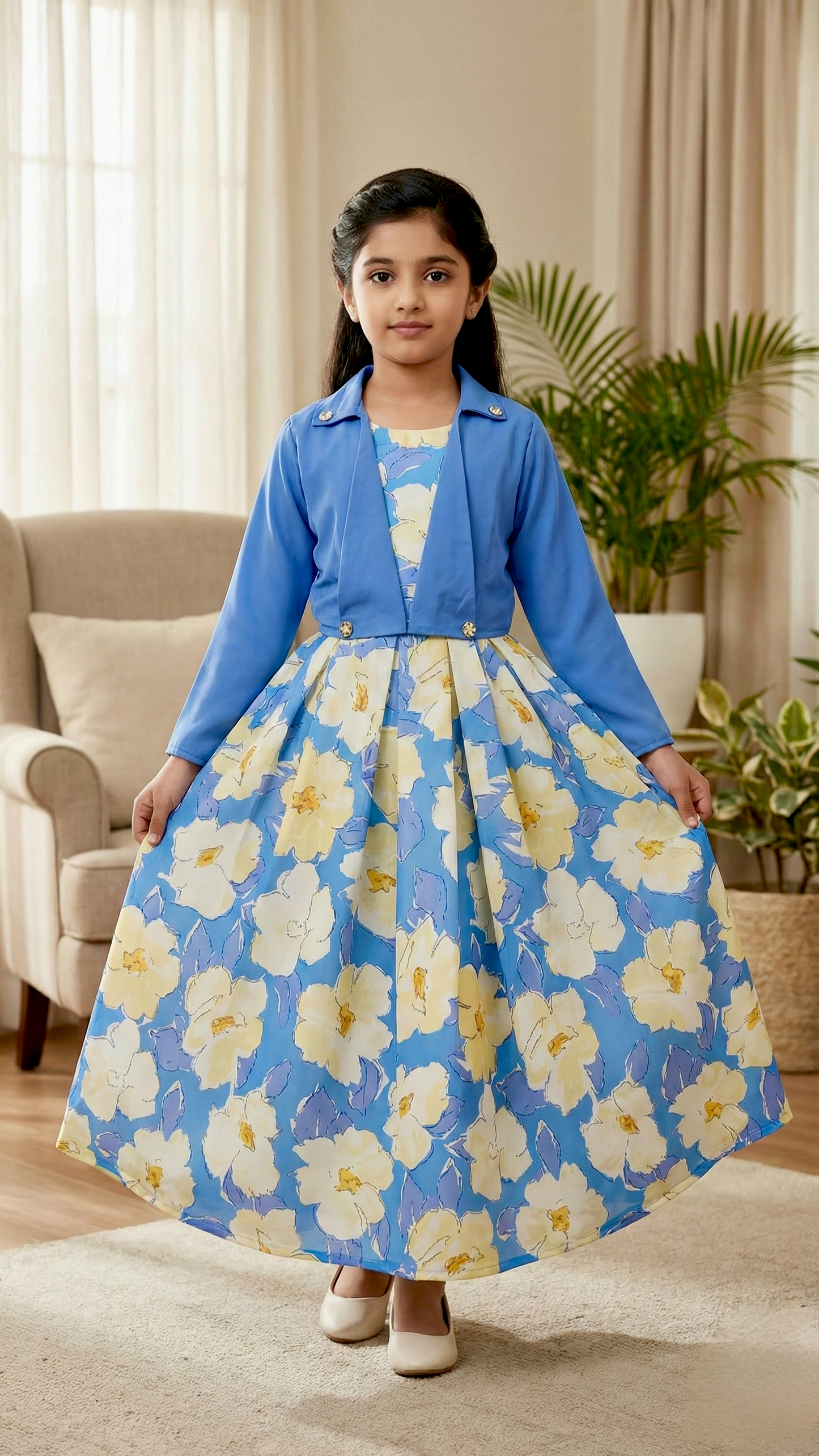 Long Frock Western With Koti.