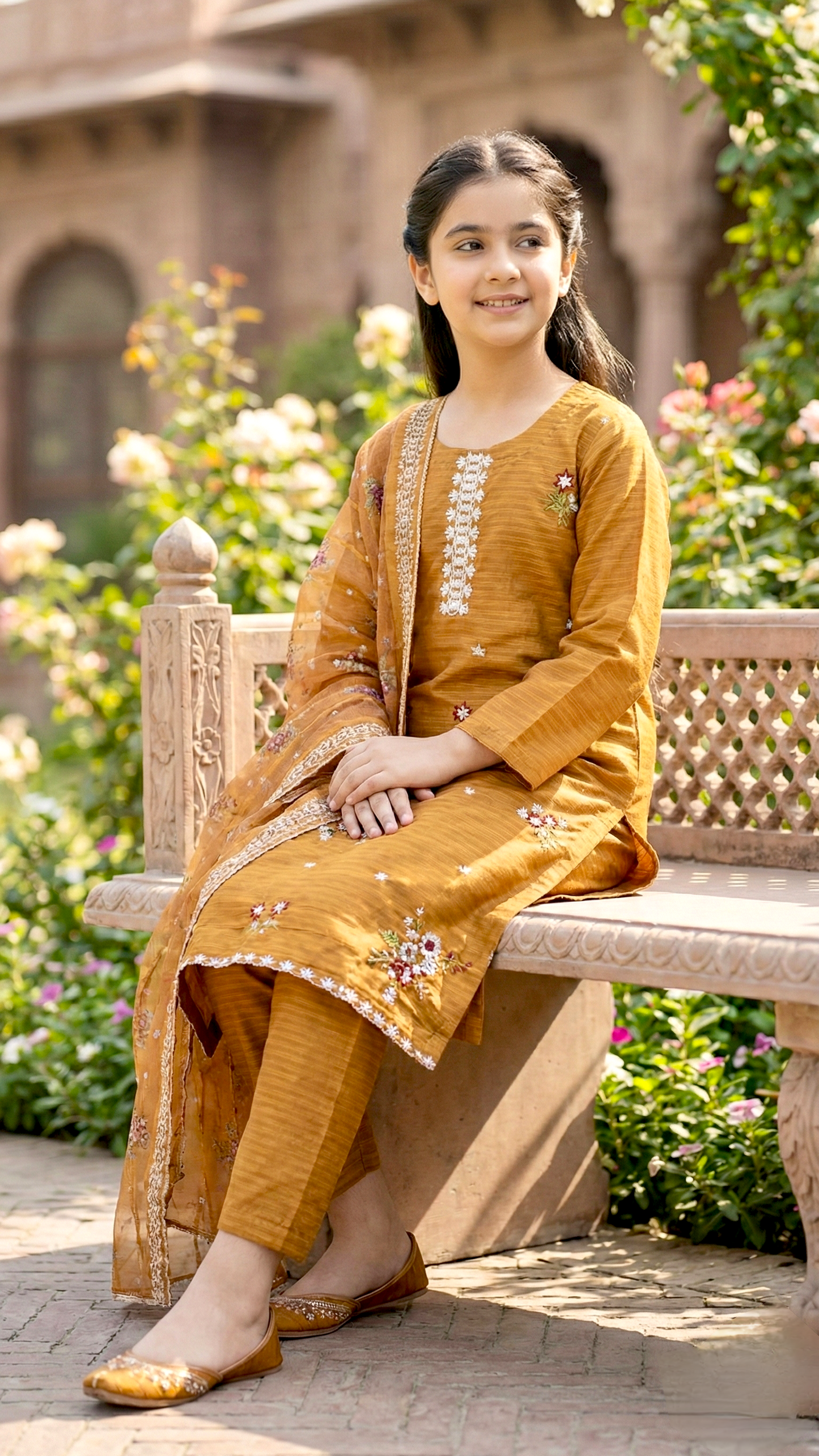 3 Piece Cotton Embroidery Suits.