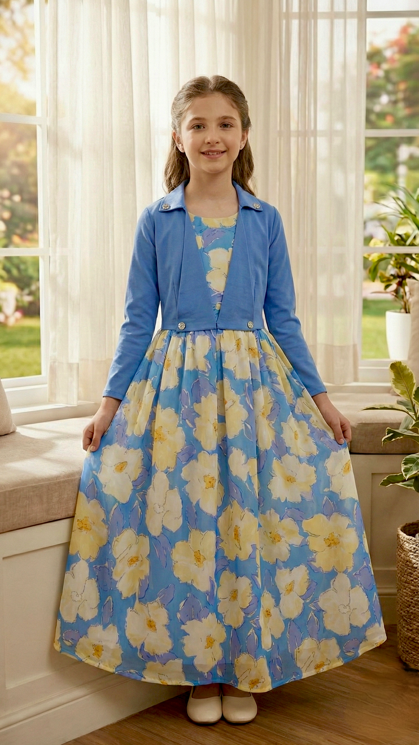 Long Frock Western With Koti.