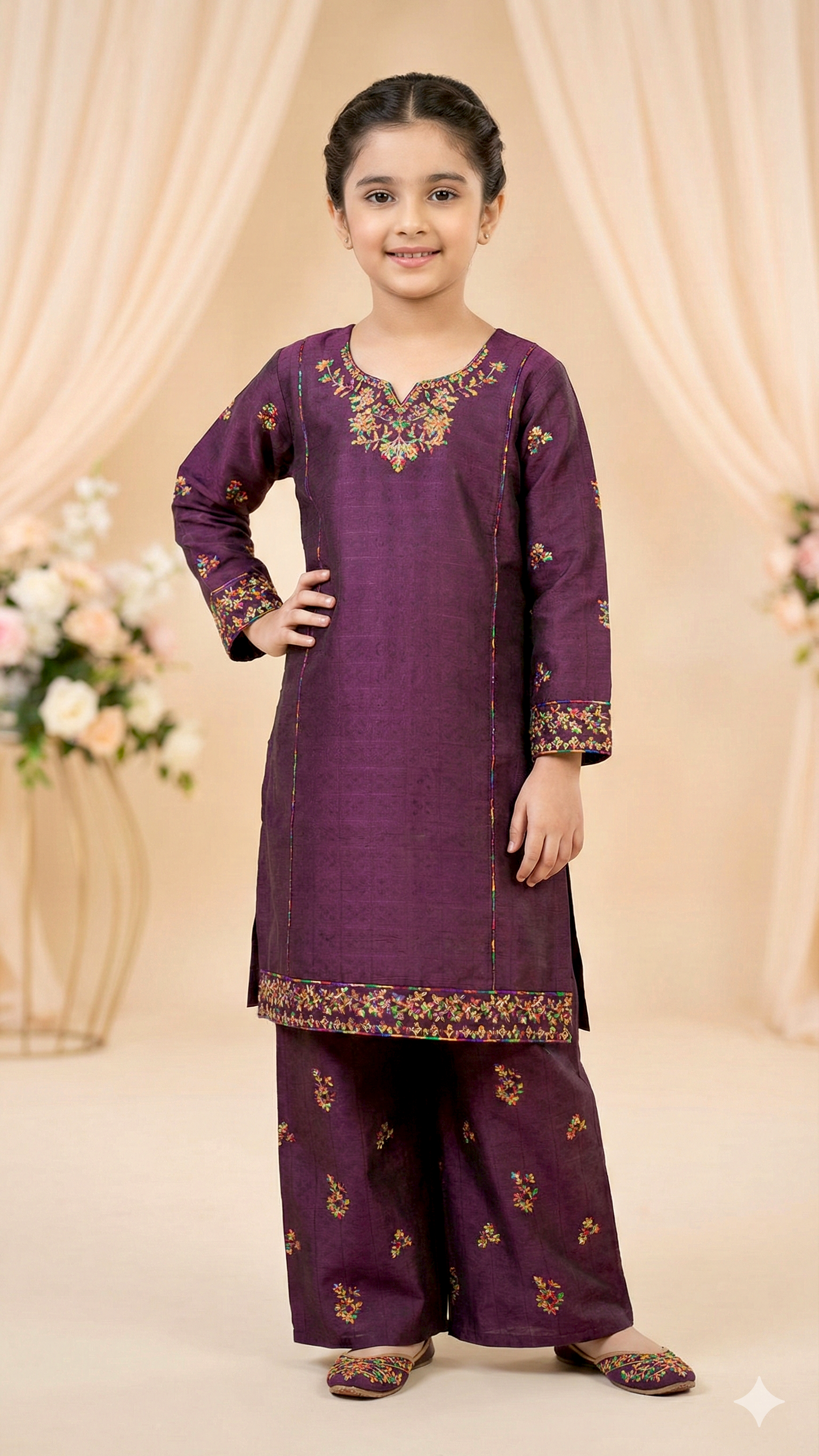 "EID" 3 Piece Luxury Pret Cotton Embroidery Suit