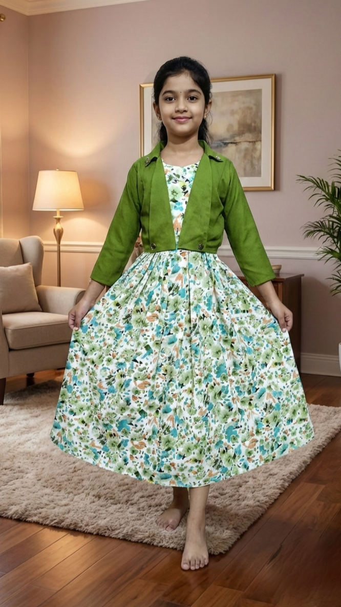 Long Frock Western With Koti Imported Georgette.