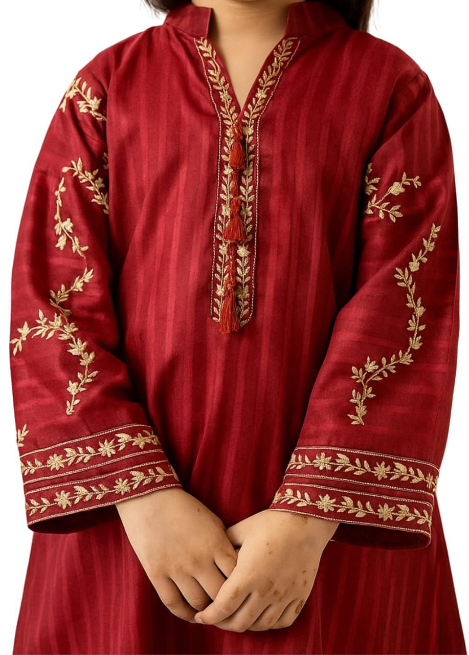 2 Piece Cotton Embroidery Suit.