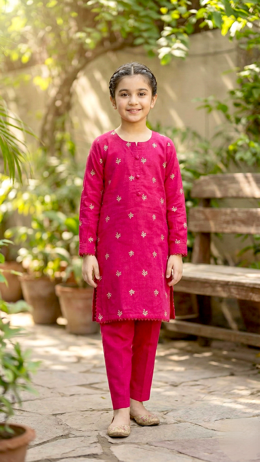 2 Piece Khaddar Embroidery Suit.