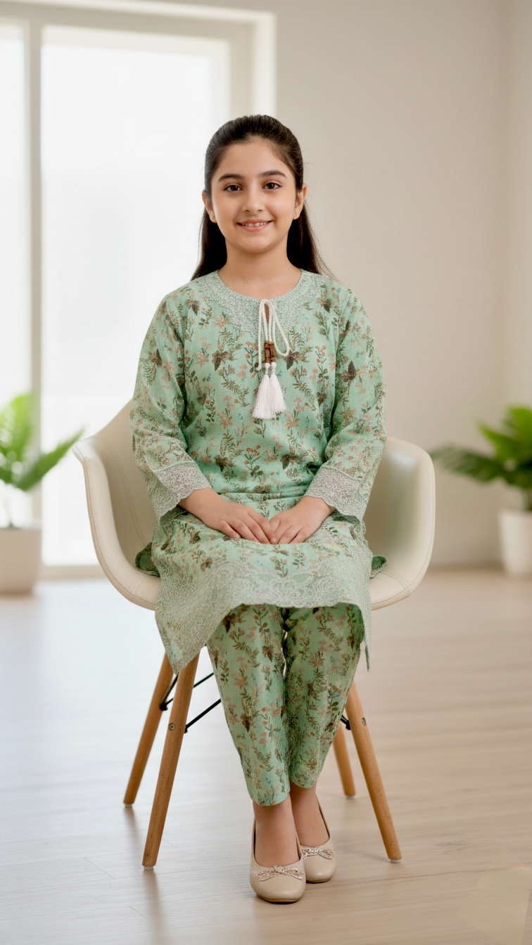"EID BASICS" Swiss embroidery 2 Piece Suit