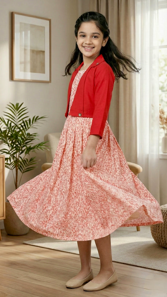 Western Long Frock With Koti