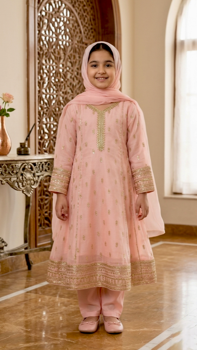 3 Piece Stitched Chiffon Formal Full Embroidery suit