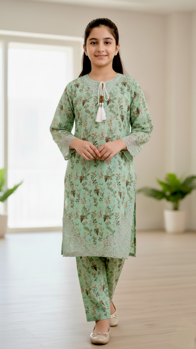 "EID BASICS" Swiss embroidery 2 Piece Suit
