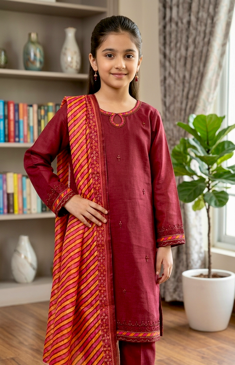 3 Piece Festive Luxury Summer Embroidery cotton Lawn Suits.