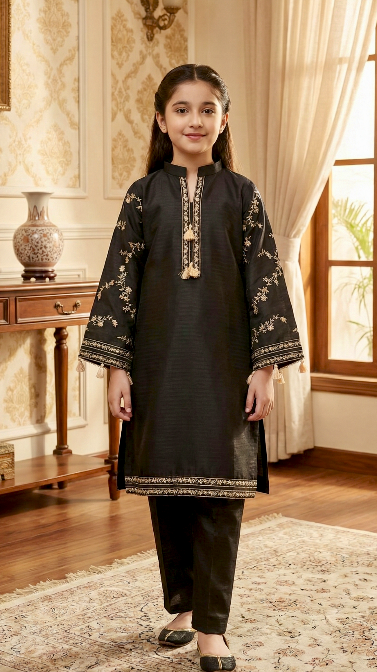 2 Piece Cotton Embroidery Suit.