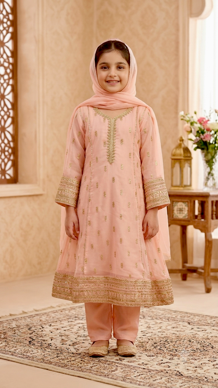 3 Piece Stitched Chiffon Formal Full Embroidery suit