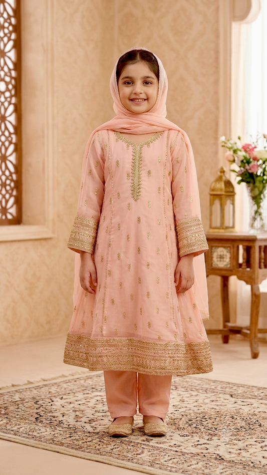 3 Piece Stitched Chiffon Formal Full Embroidery suit