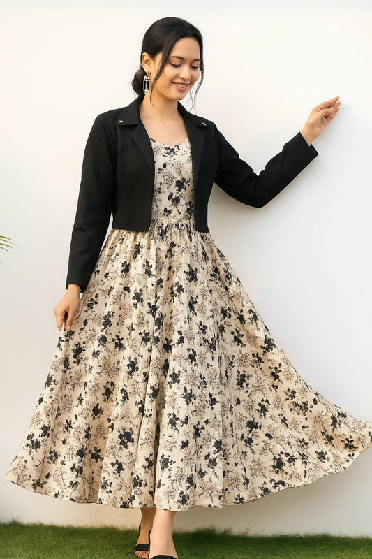 Western Long Frock With Koti.