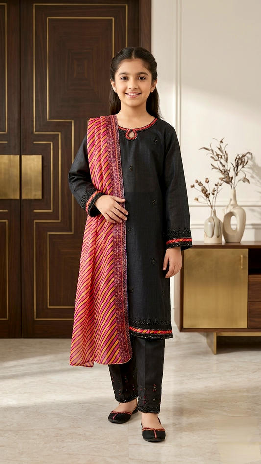 3 Piece Festive Luxury Summer Embroidery cotton Lawn Suits.