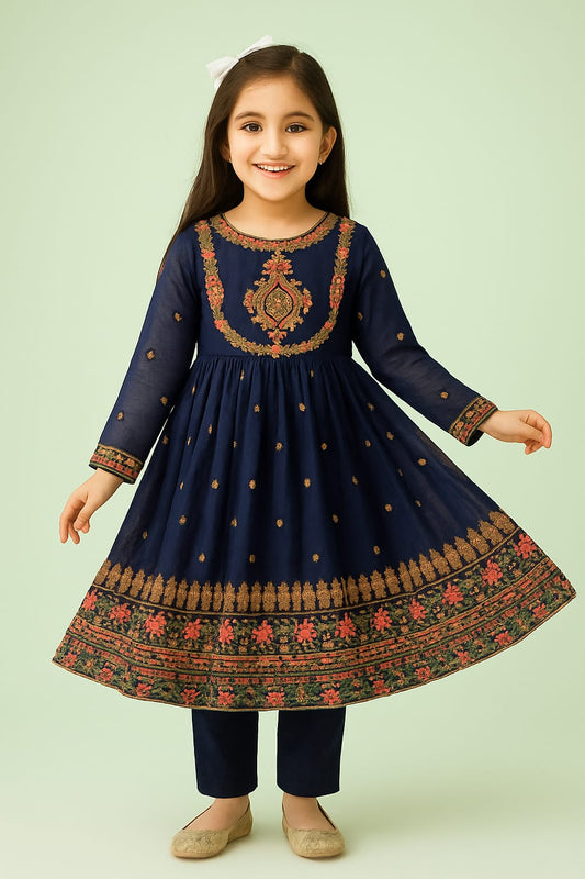 3 Piece Chiffon Embroidery Suits.