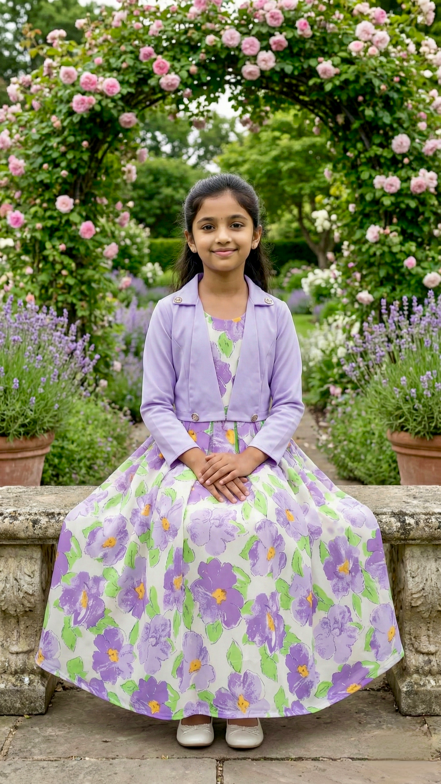 Long Frock Western With Koti.