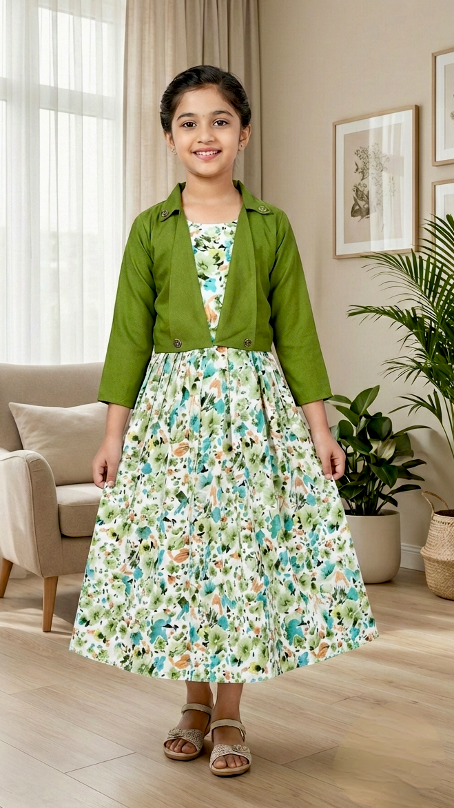 Long Frock Western With Koti Imported Georgette.