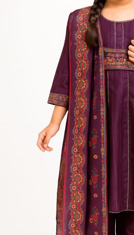 3 Piece Embroidery Cotton Lawn Pret Suit