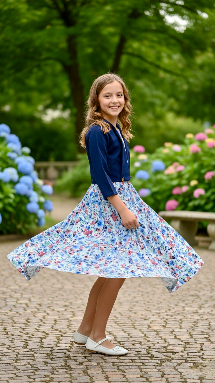 Long Frock Western With Koti Imported Georgette.