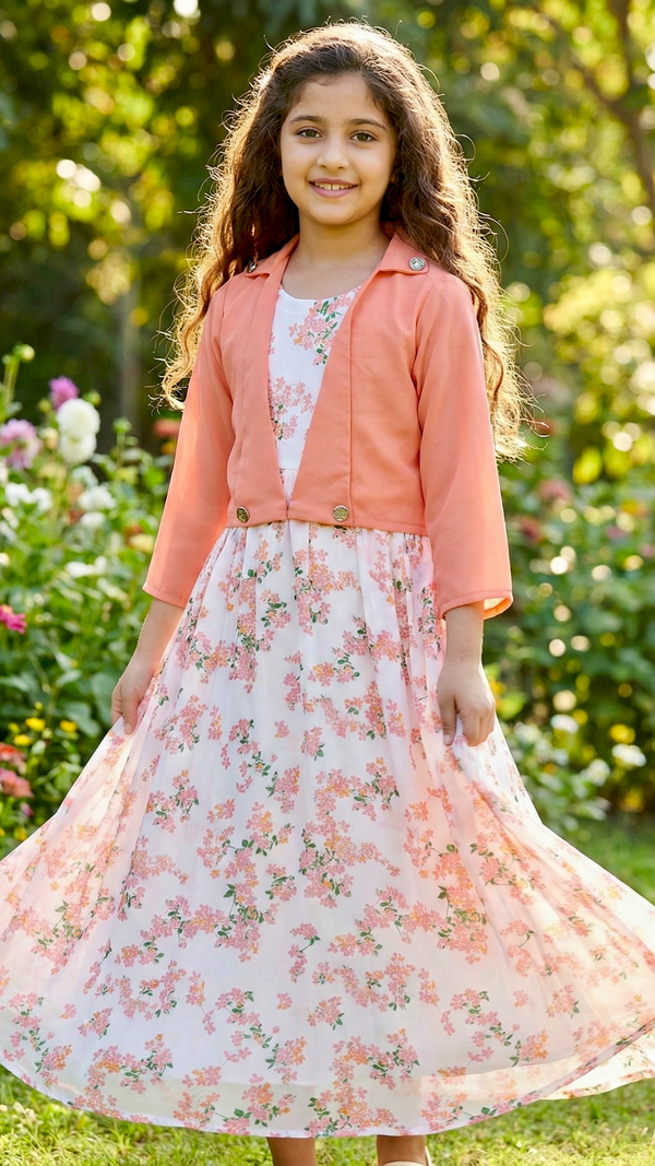 Long Frock Western With Koti.